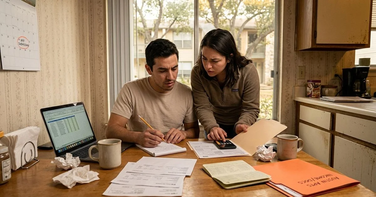 Two renters going over their combined income